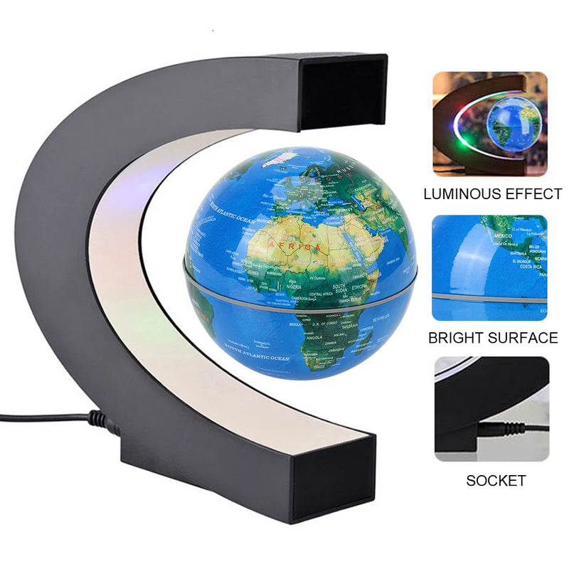 Floating Magnetic Levitation Globe LED World Map Electronic Antigravity Lamp Novelty Ball Light Home Decoration Birthday Gifts